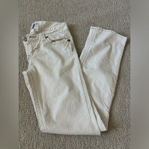 Aeropostale White Straight Legged Jeans (Size 3/4)